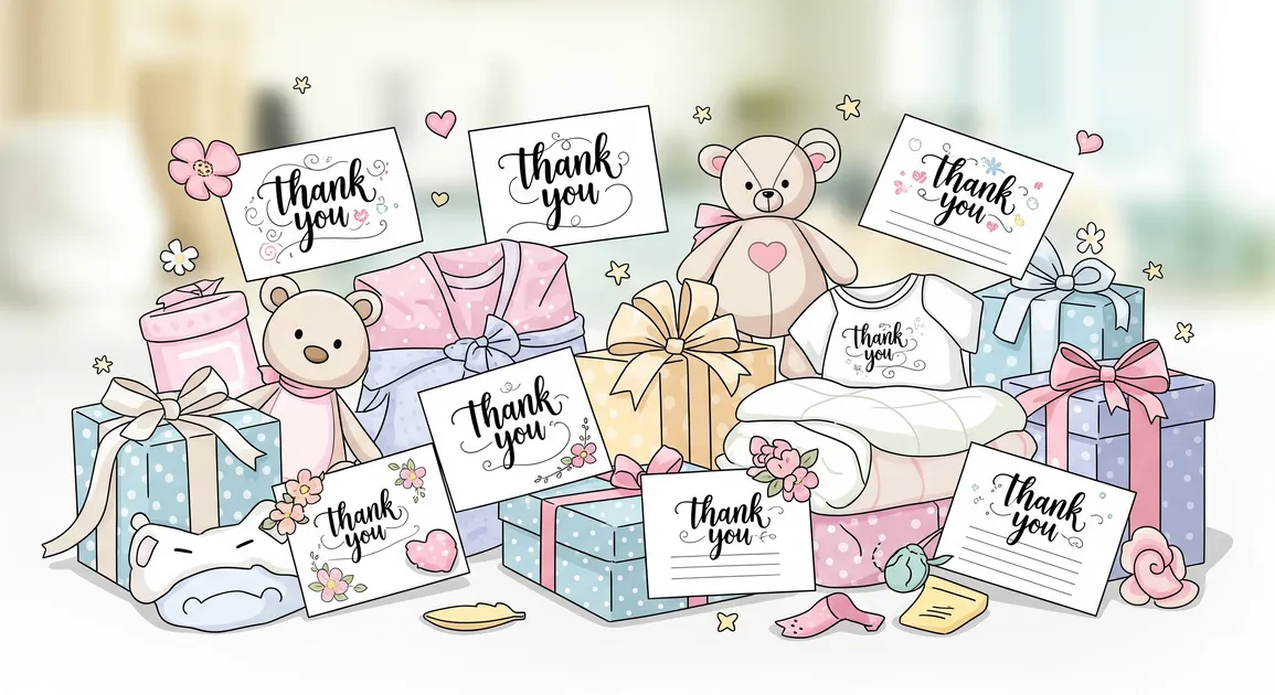 Heartfelt Thank You Notes for Baby Shower Gifts and Attendees
