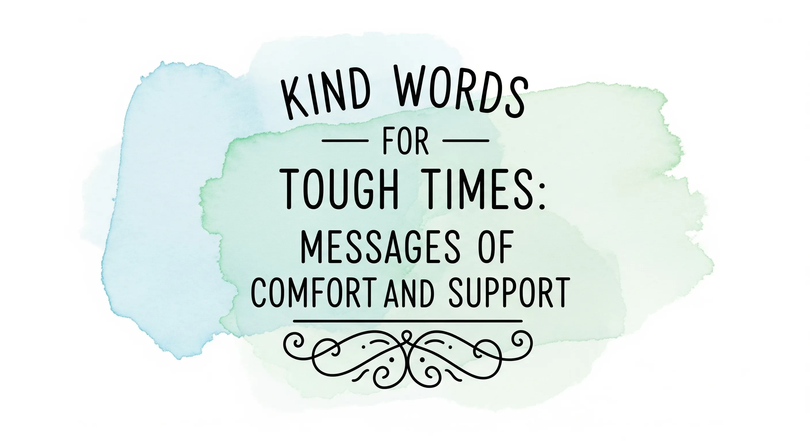 Kind Words for Tough Times: Messages of Comfort and Support